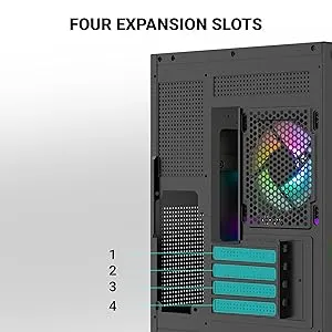 Ant Esports Crystal Z2 ARGB (M-ATX) Mid Tower Cabinet (Black) overview 8