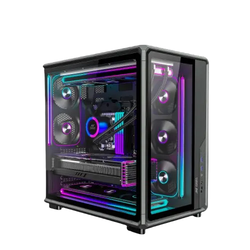 Ant Esports Cyrstal X8 Frame Cabinet (Black)