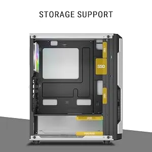 Ant Esports Eclipse ARGB ATX Mid Tower Case (Black & Grey) overview 4
