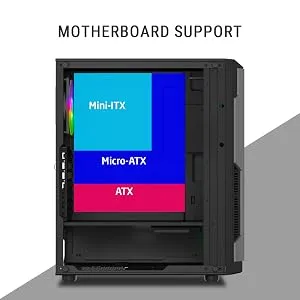 Ant Esports Eclipse ARGB ATX Mid Tower Case (Black & Grey) overview 7