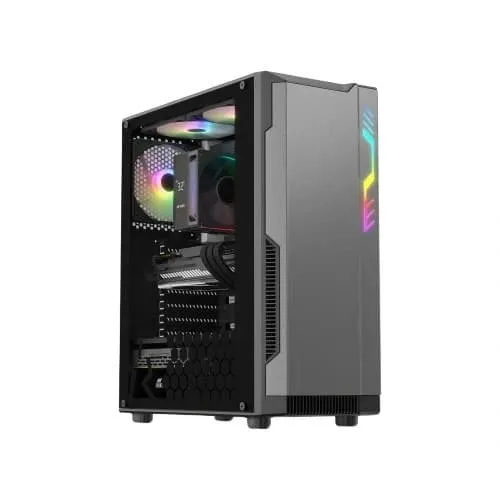Ant Esports Eclipse ARGB ATX Mid Tower Case (Black & Grey)