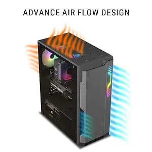 Ant Esports Eclipse ARGB ATX Mid Tower Case (White & Grey) overview 6