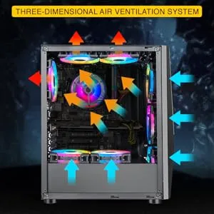 Ant Esports ICE-130AG Mid Tower Gaming Cabinet overview 6