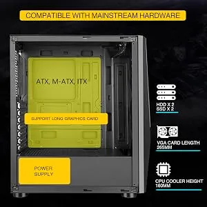 Ant Esports ICE-130AG Mid Tower Gaming Cabinet overview 8