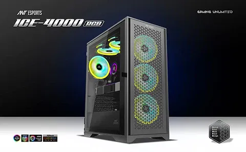 Ant Esports ICE-4000 RGB (ATX) Cabinet (White) overview 1