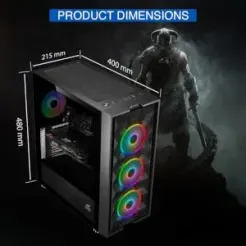 Ant Esports ICE-521MT Mid Tower Gaming Cabinet with Transparent Tempered Glass overview 10