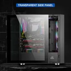 Ant Esports ICE-521MT Mid Tower Gaming Cabinet with Transparent Tempered Glass overview 3