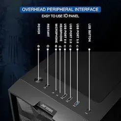 Ant Esports ICE-521MT Mid Tower Gaming Cabinet with Transparent Tempered Glass overview 8