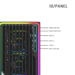 Ant Esports Mesh X 360 Mid-Tower E-ATX Gaming Cabinet (Black) overview 3