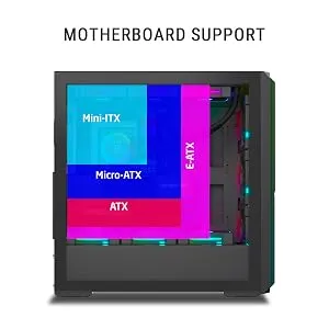 Ant Esports Mesh X 360 Mid-Tower E-ATX Gaming Cabinet (Black) overview 5