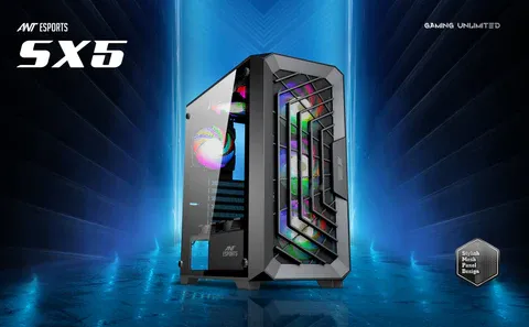 Ant Esports SX5 Mid-Tower Gaming Cabinet Black overview 1