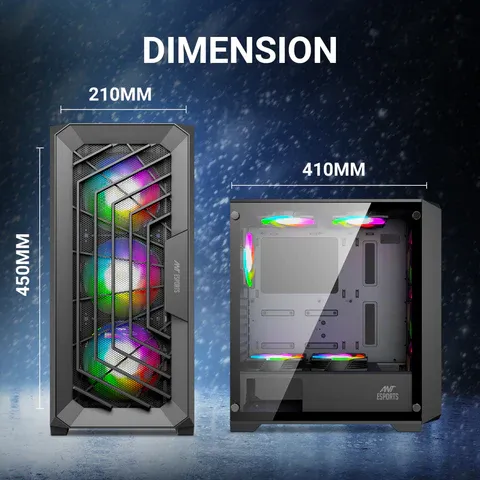 Ant Esports SX5 Mid-Tower Gaming Cabinet Black overview 10