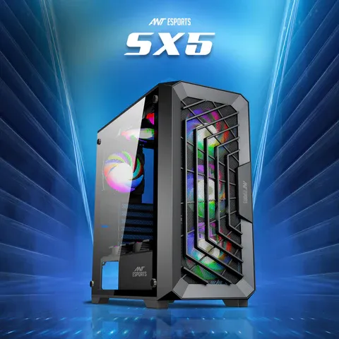 Ant Esports SX5 Mid-Tower Gaming Cabinet Black overview 2