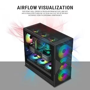 Ant Esports Titan FE ATX Mid-Tower Gaming Cabinet (Black) overview 2