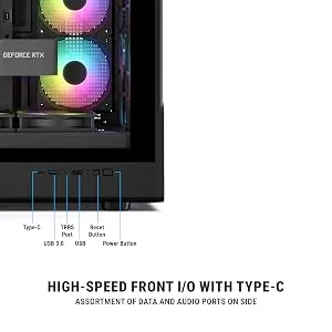 Ant Esports Titan FE ATX Mid-Tower Gaming Cabinet (Black) overview 3