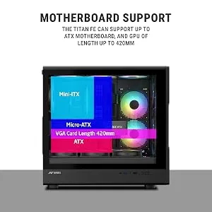 Ant Esports Titan FE ATX Mid-Tower Gaming Cabinet (Black) overview 7