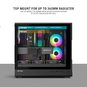 Ant Esports Titan FE ATX Mid-Tower Gaming Cabinet (Black) overview 8
