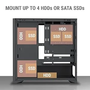 Ant Esports Zen Wood C3 (ATX) Mid Tower Cabinet (Black) overview 10