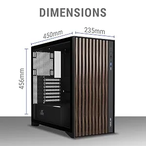 Ant Esports Zen Wood C3 (ATX) Mid Tower Cabinet (Black) overview 12