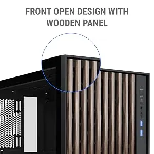Ant Esports Zen Wood C3 (ATX) Mid Tower Cabinet (Black) overview 2