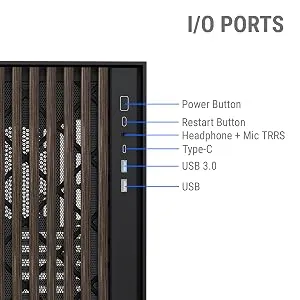 Ant Esports Zen Wood C3 (ATX) Mid Tower Cabinet (Black) overview 4