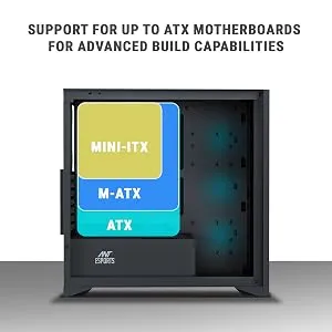 Ant Esports Zen Wood C3 (ATX) Mid Tower Cabinet (Black) overview 8