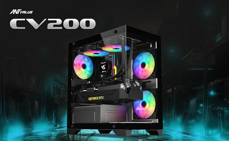 Ant Value CV200 Black M-ATX Mini Tower Case overview 1