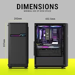 Ant Value VM25 ATX Gaming Cabinet (Black) overview 11