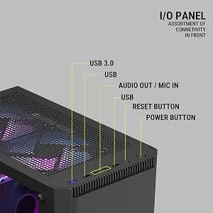 Ant Value VM25 ATX Gaming Cabinet (Black) overview 4