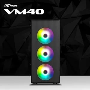 Ant Value VM40 ATX Computer Gaming Cabinet (Black) overview 2