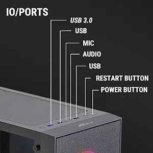 Ant Value VM40 ATX Computer Gaming Cabinet (Black) overview 4