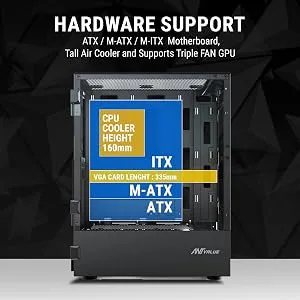 Ant Value VM40 ATX Computer Gaming Cabinet (Black) overview 6