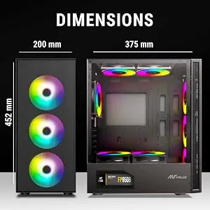 Ant Value VM40 ATX Computer Gaming Cabinet (Black) overview 9