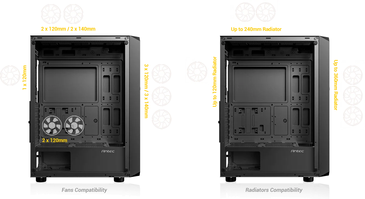 Antec AX83 Elite RGB (E-ATX) Mid Tower Cabinet (Black) overview 5
