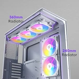Antec C3 ARGB (ATX) Mid Tower Cabinet (White) overview 7