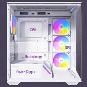 Antec C3 ARGB (ATX) Mid Tower Cabinet (White) overview 8