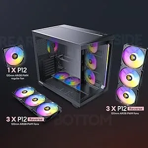 Antec C5 ARGB (ATX) Mid Tower Cabinet (Black) overview 6