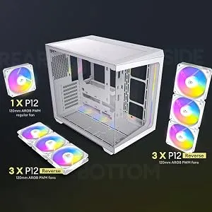 Antec C5 ARGB (ATX) Mid Tower Cabinet (White) overview 6