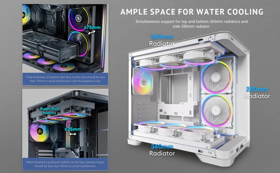 Antec C5 Curve ARGB Mid-Tower ATX PC Case (Black) overview 4