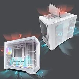 Antec C5 Curve ARGB Mid-Tower ATX PC Case (White) overview 8