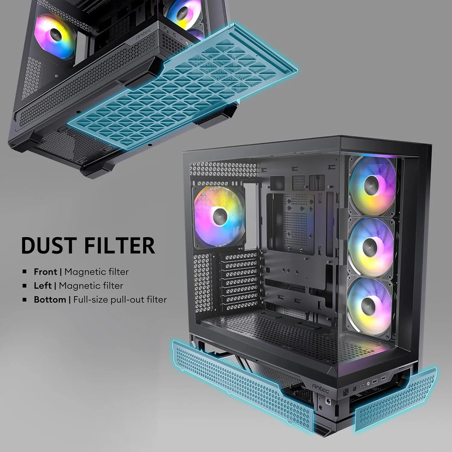 Antec C7 ARGB Mid-Tower E-ATX PC Cabinet (Black) overview 16
