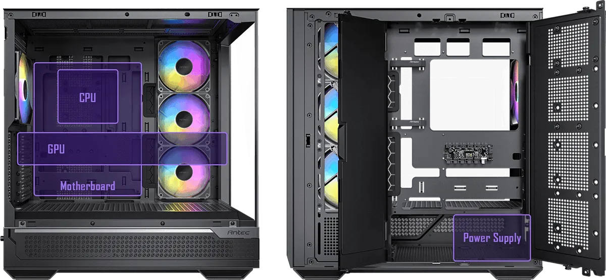 Antec C7 ARGB Mid-Tower E-ATX PC Cabinet (Black) overview 21