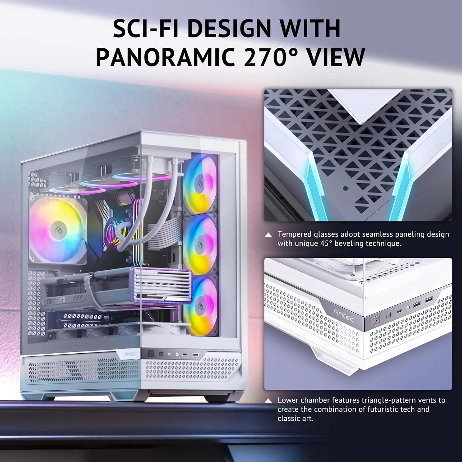 Antec C7 ARGB Mid-Tower E-ATX PC Cabinet (White) overview 21