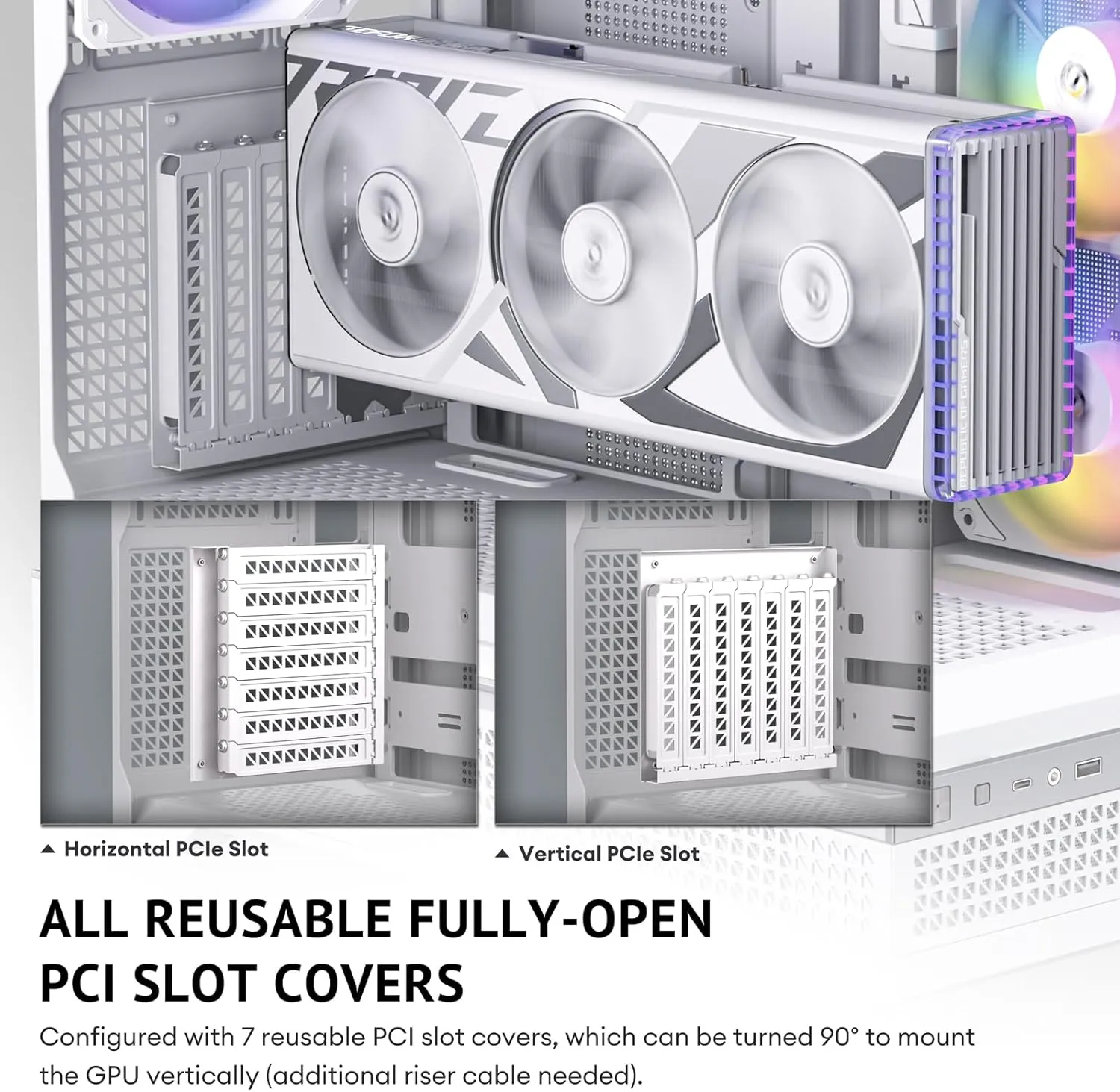 Antec C7 ARGB Mid-Tower E-ATX PC Cabinet (White) overview 8