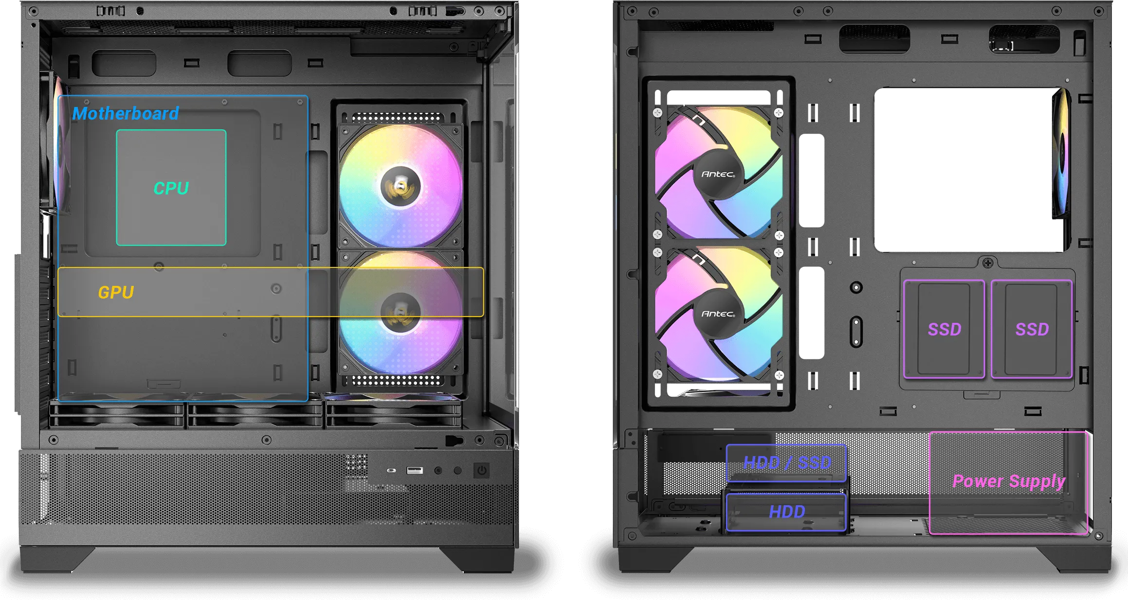 Antec CX700 RGB Elite (ATX) Mid Tower Cabinet (Black) overview 3
