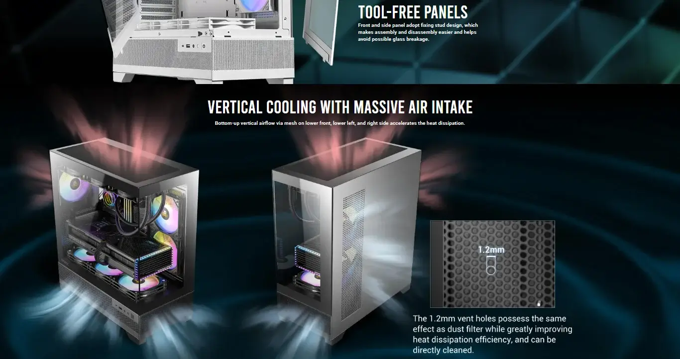 Antec CX700 RGB Elite (ATX) Mid Tower Cabinet (White) overview 3