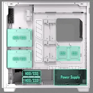 Antec Flux Pro E-ATX Full Tower Cabinet (White) overview 6