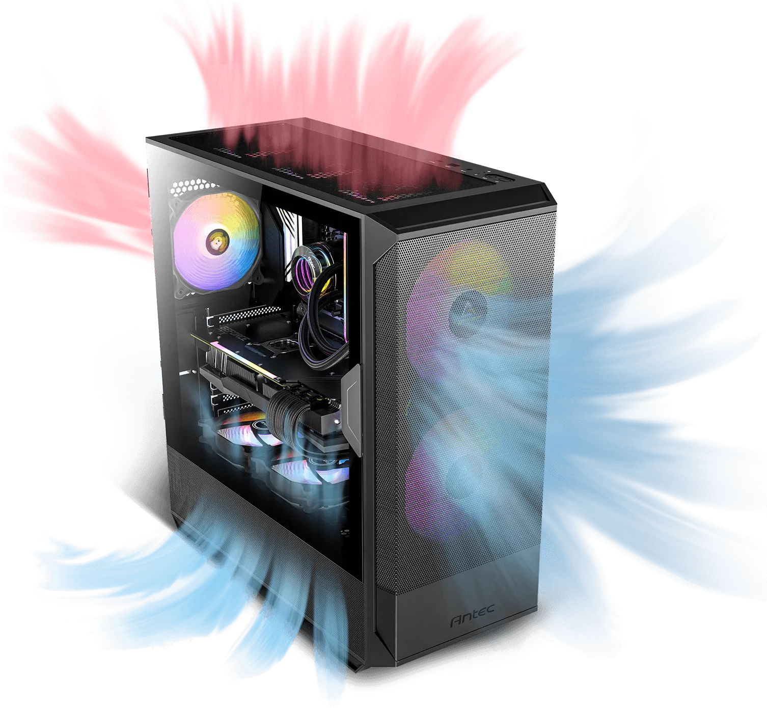 Antec NX416L ARGB (ATX) Mid Tower Cabinet (Black) overview 1