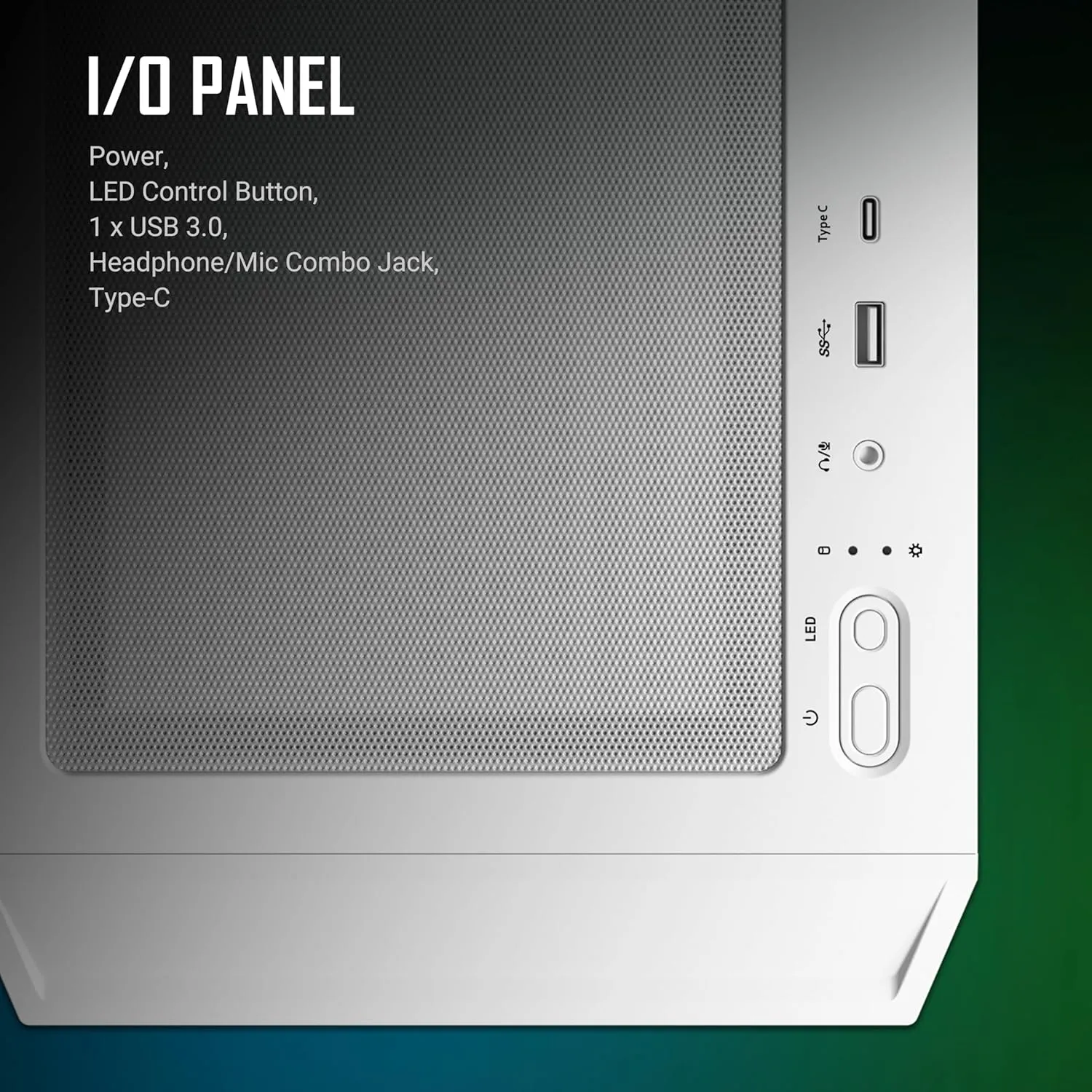 Antec NX416L ARGB (ATX) Mid Tower Cabinet (White) overview 7