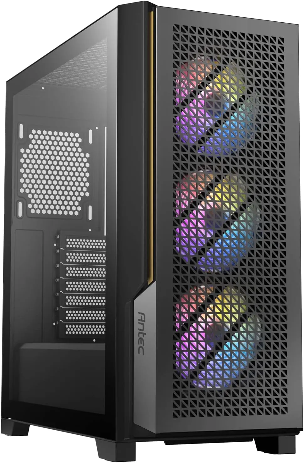 Antec P20C ARGB E-ATX Mid Tower Cabinet With Tempered Glass Side Panel (Black) overview 1